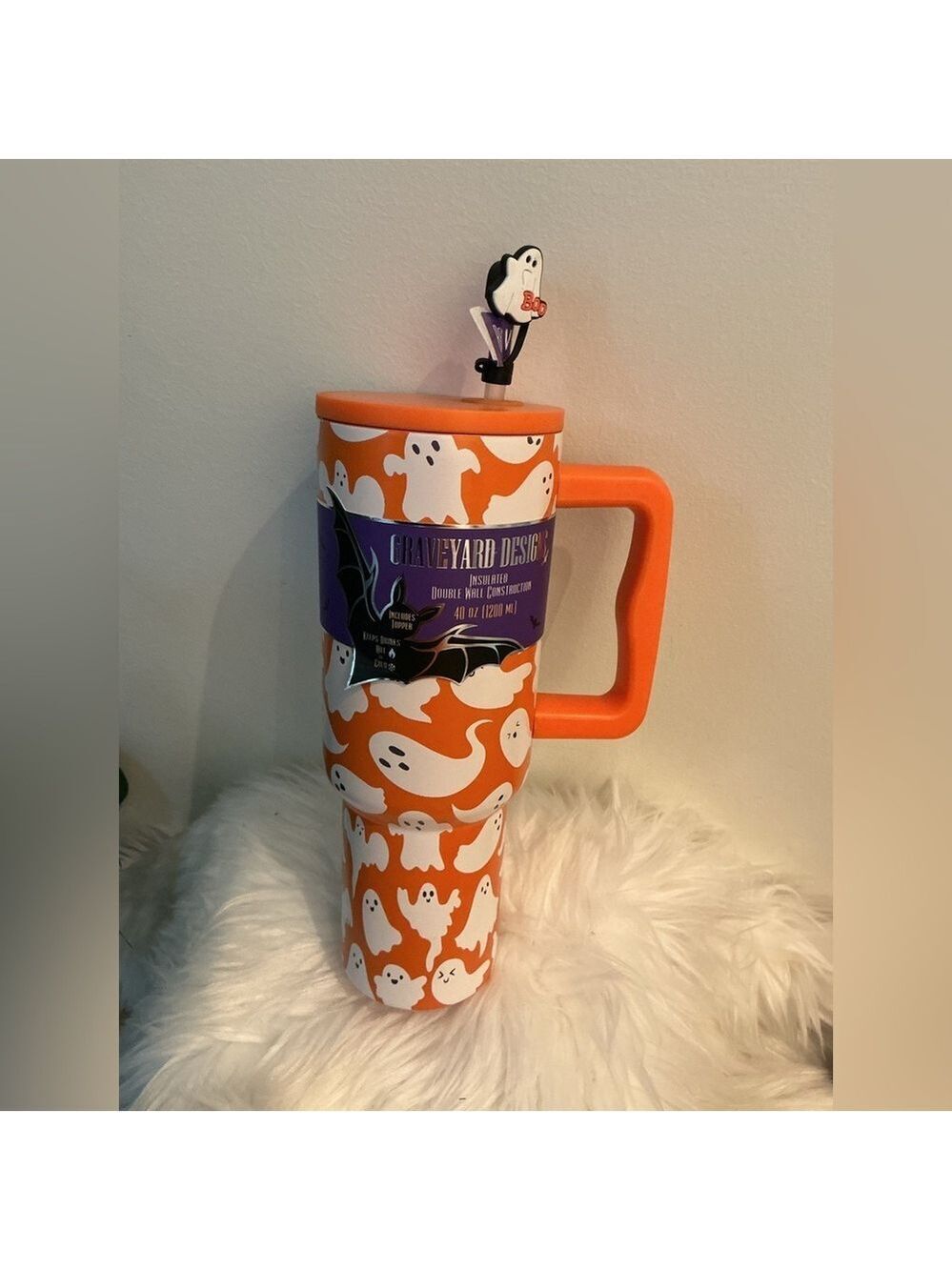 Graveyard Designs 40 ounce stainless steel hot cold tumbler